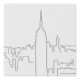New York City Minimal Line Künstlicher Leinwanddruck