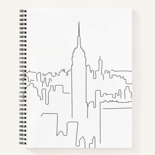 New York City Minimal Line Notizbuch (Vorderseite)