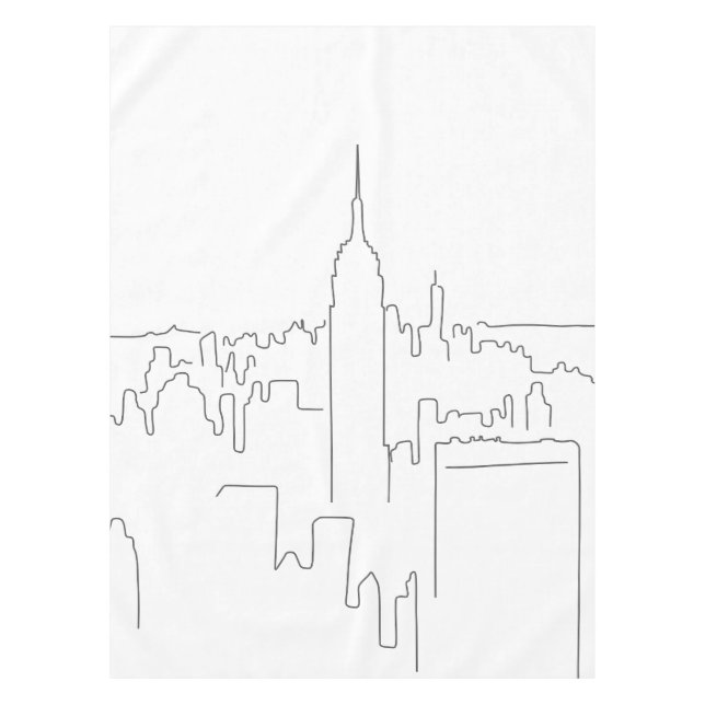 New York City Minimal Line Tischdecke (Vorderseite)