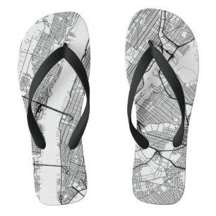 New York City Modern Map Jede Stadt Flip Flops
