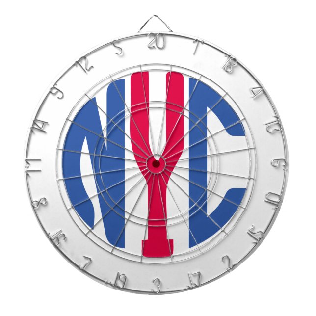 New York City Monogramm Dartscheibe (vorne)
