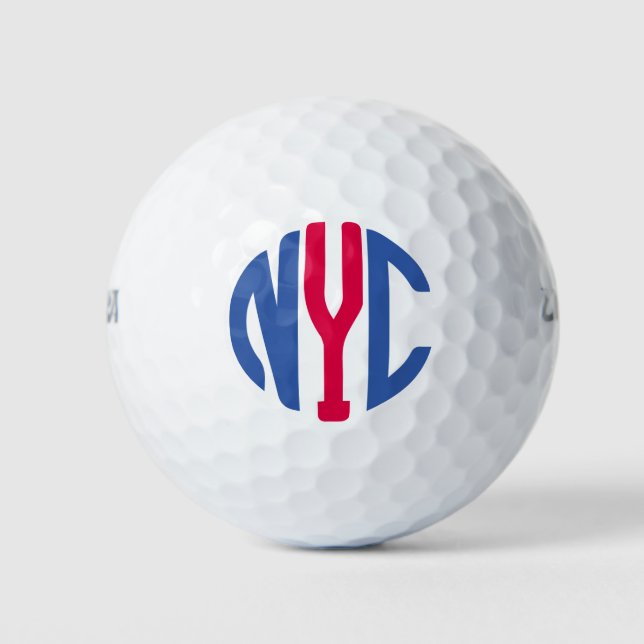 New York City Monogramm Golfball (Vorderseite)