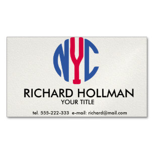 New York City Monogramm Magnetische Visitenkarte