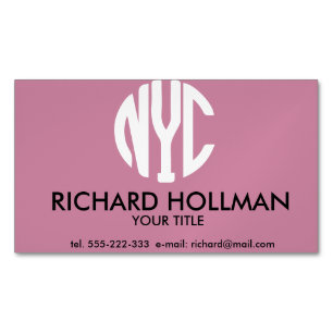 New York City Monogramm Magnetische Visitenkarte