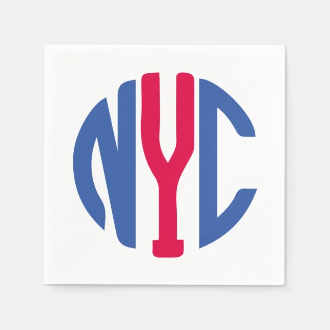 New York City Monogramm Serviette (Vorderseite)