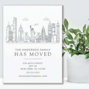 New York City Moving Announctions Card Ankündigungspostkarte