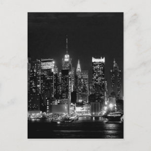 New York City Nacht Postkarte