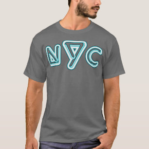 New York City Neon Sign Typografy T-Shirt