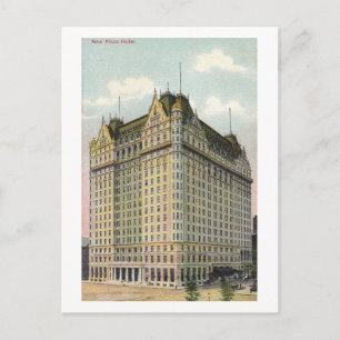 New York City, New Plaza Hotel, c1910 Vintag Postkarte