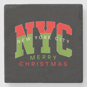 New York City New York Frohe Weihnachten Reise Ges Steinuntersetzer