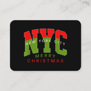 New York City New York Frohe Weihnachten Reise Ges Visitenkarte