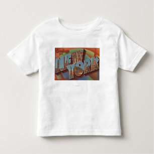 New York City, New York - große Buchstabe-Szenen 3 Kleinkind T-shirt