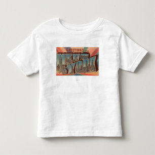 New York City, New York - große Buchstabe-Szenen Kleinkind T-shirt