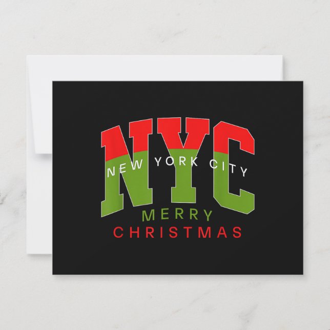 New York City New York Merry Christmas Travel Gift (Vorderseite)