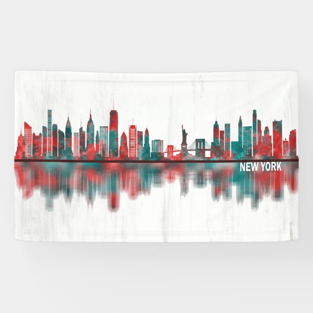 New York City New York Skyline Banner (Horizontal)