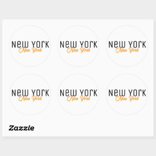 New York City, New York Souvenir Runder Aufkleber