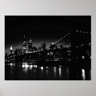 New York City Night Artwork Poster