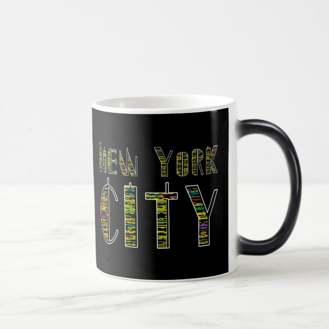New York City Night lustig bunt einzigartig Verwandlungstasse (Rechts)