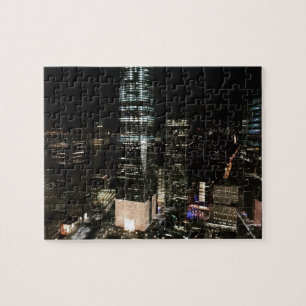 New York City Night NYC Manhattan Skyline Foto Puzzle