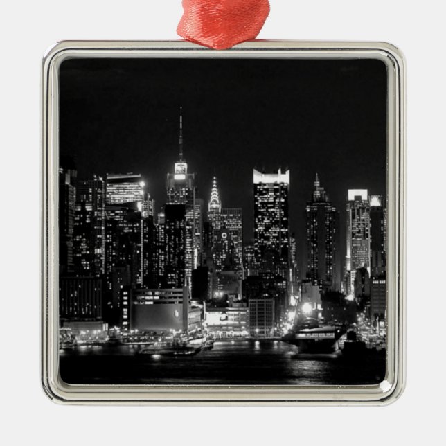 New York City Night Ornament Aus Metall (Vorne)