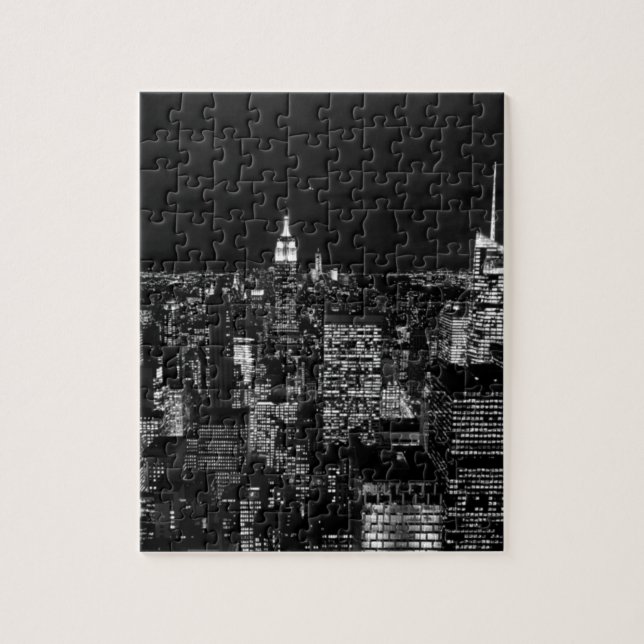 New York City Night Skyline Puzzle (Vertikal)