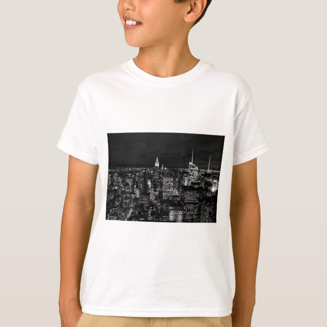 New York City Night Skyline T-Shirt (Vorderseite)