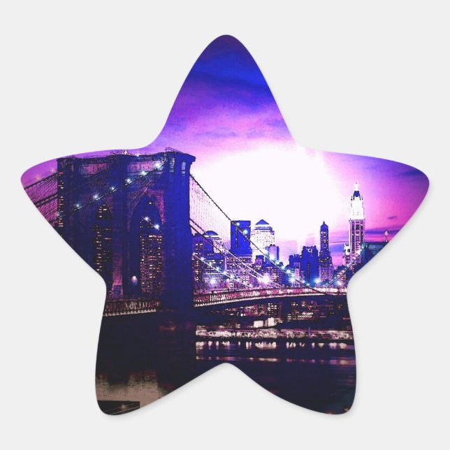 New York City: Night Star Sticker (Vorderseite)