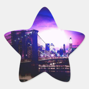 New York City: Night Star Sticker