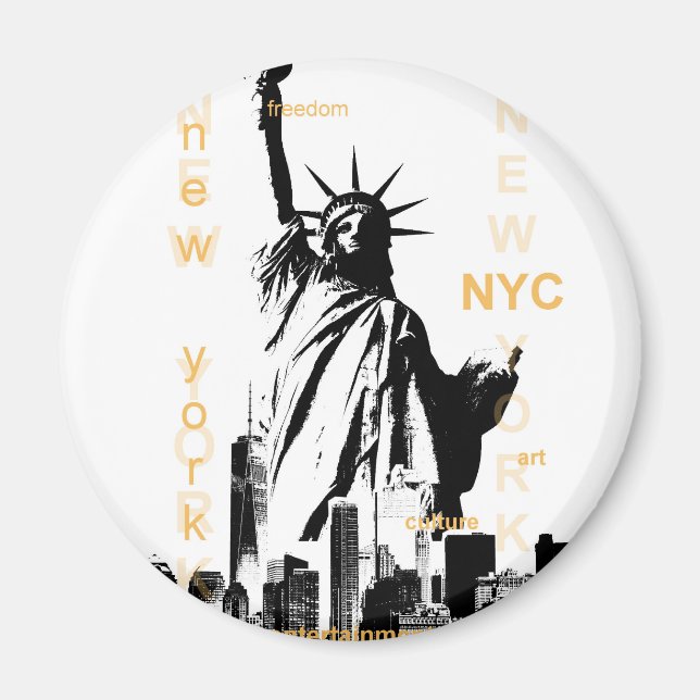 New York City Ny Nyc Statue of Liberty Magnet (Vorne)