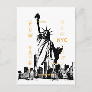 New York City Ny Nyc Statue of Liberty Postkarte