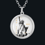New York City Ny Nyc Statue of Liberty Versilberte Kette<br><div class="desc">New York City Ny Nyc Statue of Liberty</div>