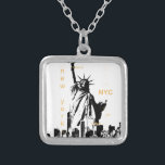 New York City Ny Nyc Statue of Liberty Versilberte Kette<br><div class="desc">New York City Ny Nyc Statue of Liberty</div>