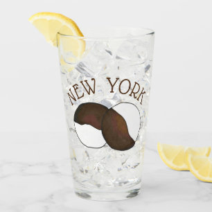 New York City NYC Black-and-White Cookie Glas