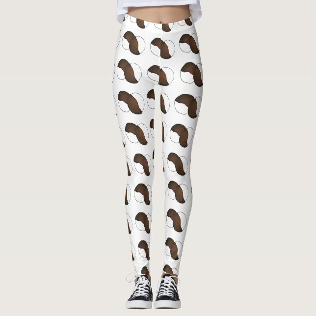 New York City NYC Black and White Cookie Leggings (Vorderseite)