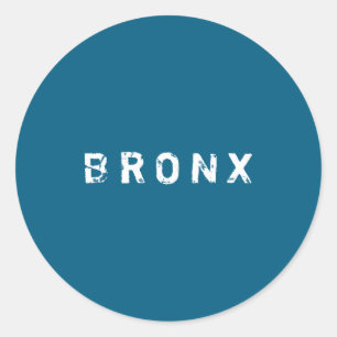 New York City Nyc Bronx Retro Clic Schwarz Wert Runder Aufkleber