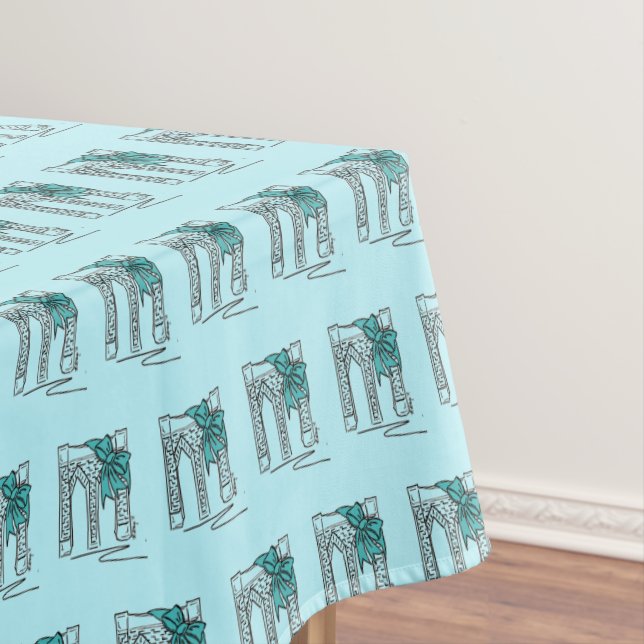 New York City NYC Brooklyn Bridge Hanukkah Holiday Tischdecke (Beispiel)