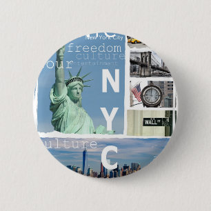 New York City Nyc Button