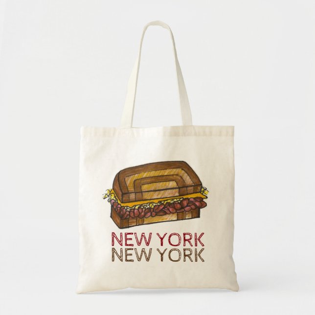 New York City NYC Deli Reuben Sandwich Food Tasche (Vorne)