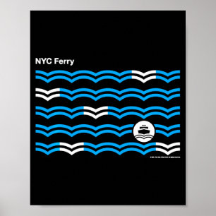 New York City Nyc Fähre Wellen Swea _1 Poster