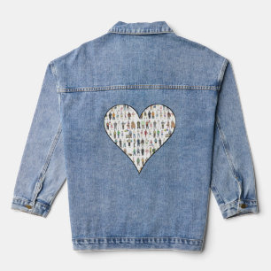 New York City NYC Five Boroughs Heart People Jeansjacke