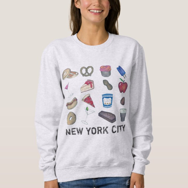New York City NYC Foods Feinschmecker Sweatshirt (Vorderseite)
