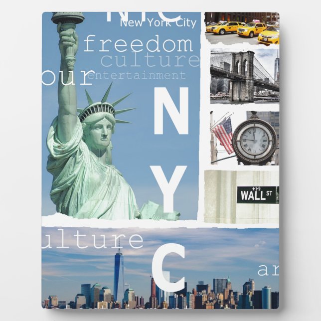 New York City Nyc Fotoplatte (Vorderseite)