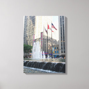 New York City NYC Fountain Sixth Avenue Fotografie Leinwanddruck