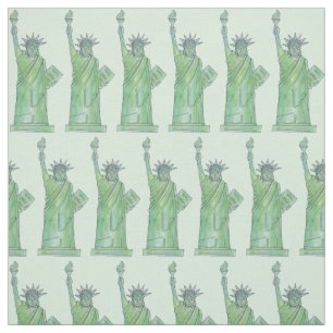 New York City NYC Green Statue Lady Liberty Torch Stoff