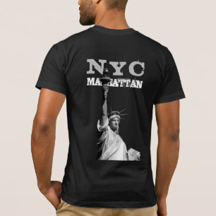 New York City Nyc Manhattan Liberty Statue Herren T-Shirt