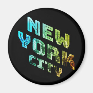 New York City NYC Skyline Downtown Manhattan Metro Magnet