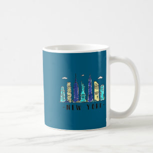 New York City Nyc Skyline Ny Aquarell-Souvenir G Kaffeetasse