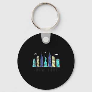 New York City Nyc Skyline Ny Aquarell-Souvenir G Schlüsselanhänger