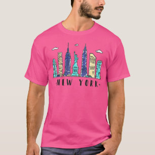 New York City NYC Skyline NY Watercolor Souvenir G T-Shirt