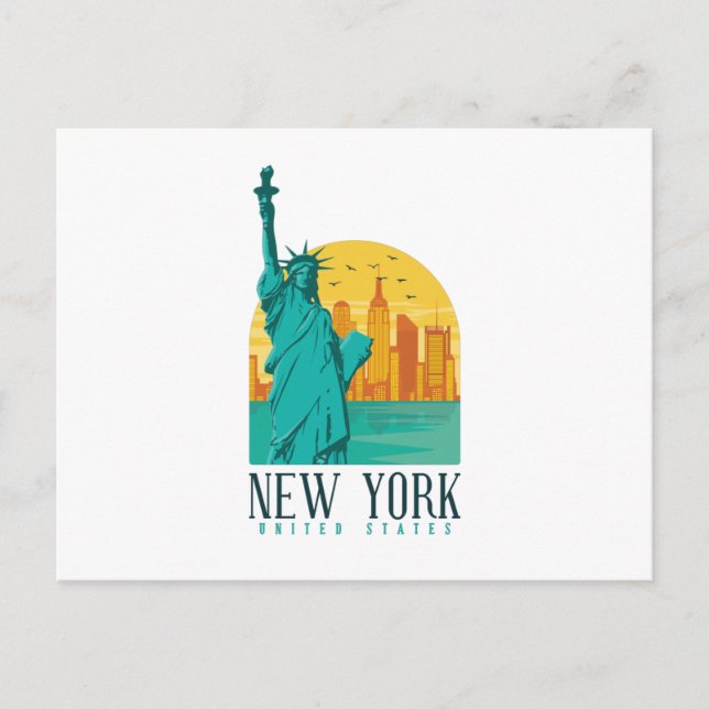 New York City, NYC Skyline Postkarte (Vorderseite)